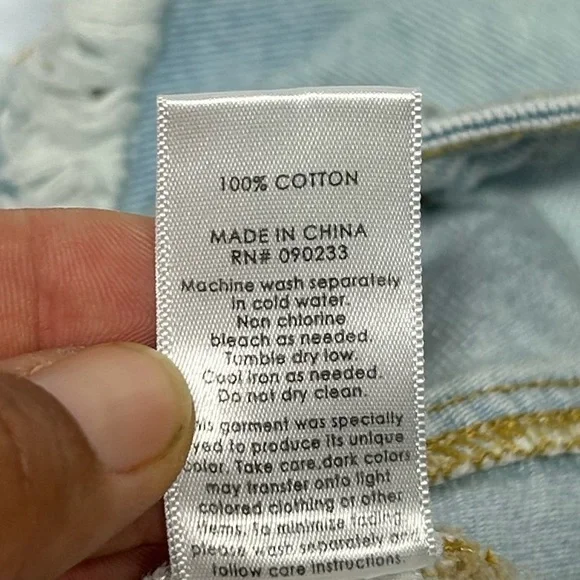 Pacsun High Rise Festival Short Size 27 Light Wash Distressed Raw Hem - Picture 4 of 4